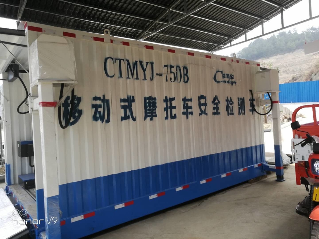 ตําแหน่งทํางาน สายทดสอบความปลอดภัยรถยนต์เคลื่อนที่ 700kg โหลด CTMYJ-750B สถานีทดสอบเคลื่อนที่สําหรับจักรยานยนต์